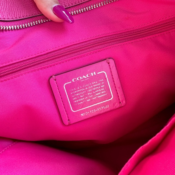 Coach Pink Leather Tote Bag - Picture 11 of 14